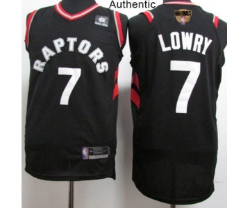 Raptors #7 Kyle Lowry Black 2019 Finals Bound Basketball Authentic Statement Edition Jersey