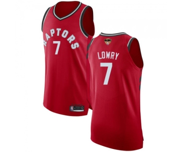 Raptors #7 Kyle Lowry Red 2019 Finals Bound Basketball Authentic Icon Edition Jersey