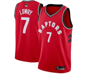 Raptors #7 Kyle Lowry Red 2019 Finals Bound Basketball Swingman Icon Edition Jersey