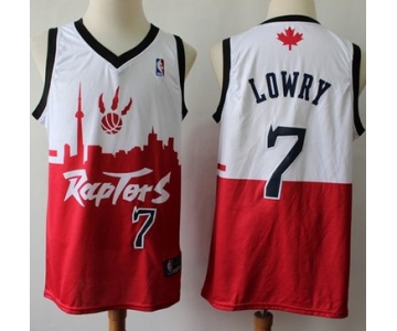 Raptors #7 Kyle Lowry White Red Basketball Swingman City Edition Jersey