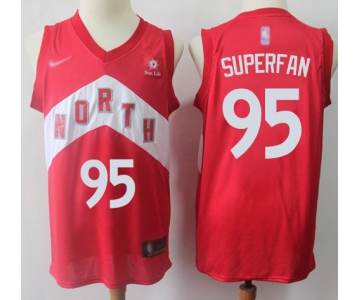 Raptors #95 Superfan Red Basketball Swingman Earned Edition Jersey