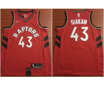 Toronto Raptors 43 Pascal Siakam Red Nike Swingman Jersey