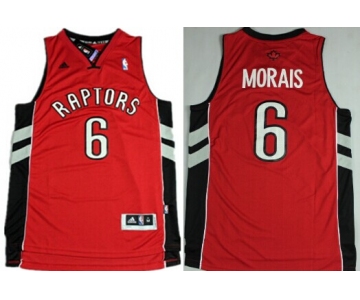 Toronto Raptors #6 Carlos Morais Revolution 30 Swingman Red Jersey