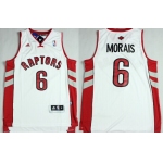 Toronto Raptors #6 Carlos Morais Revolution 30 Swingman White Jersey
