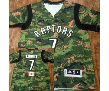 Toronto Raptors #7 Kyle Lowry Revolution 30 Swingman 2014 New Camo Short-Sleeved Jersey