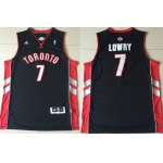 Toronto Raptors #7 Kyle Lowry Revolution 30 Swingman Black Jersey