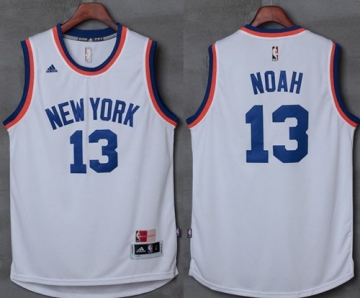 Knicks #13 Joakim Noah New White Stitched NBA Jersey