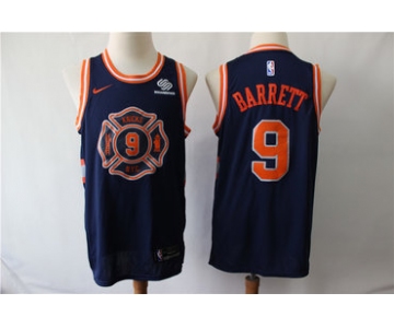 Knicks 9 R.J. Barrett Navy City Edition Nike Swingman Jersey