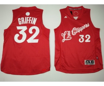 Men's Los Angeles Clippers #32 Blake Griffin adidas Red 2016 Christmas Day Stitched NBA Swingman Jersey