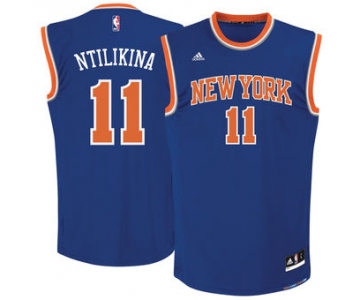 Men's New York Knicks #11 Frank Ntilikina adidas Royal 2017 NBA Draft Pick Replica Jersey