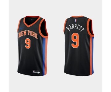 Men's New York Knicks #9 RJ Barrett Black City Edition Stitched Basketball Jersey