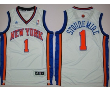 New York Knicks #1 Amare Stoudemire Revolution 30 Swingman White Jersey