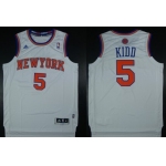 New York Knicks #5 Jason Kidd Revolution 30 Swingman 2013 White Jersey