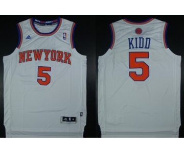 New York Knicks #5 Jason Kidd Revolution 30 Swingman 2013 White Jersey