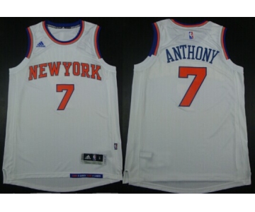 New York Knicks #7 Carmelo Anthony Revolution 30 Swingman 2014 New White Jersey