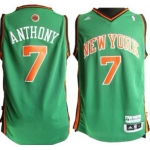 New York Knicks #7 Carmelo Anthony Revolution 30 Swingman Green Jersey