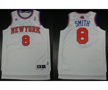 New York Knicks #8 J.R. Smith Revolution 30 Swingman 2013 White Jersey