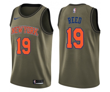 Nike New York Knicks #19 Willis Reed Green Salute to Service NBA Swingman Jersey