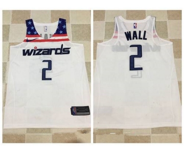 Men's Washington Wizards #2 John Wall White 2017-2018 Nike Swingman Stitched NBA Jersey