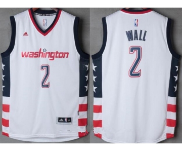 Men's Washington Wizards #2 John Wall White Stitched NBA 2016-17 Adidas Revolution 30 Swingman Jersey