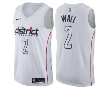 Nike Washington Wizards #2 John Wall White NBA Swingman City Edition Jersey