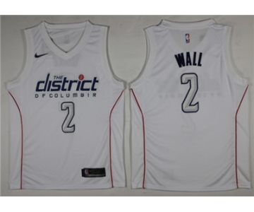 Nike Wizards #2 John Wall White City Edition Swingman Jersey