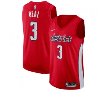 Nike Wizards #3 Bradley Beal Red NBA Swingman Earned Edition Jersey