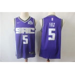 Kings 5 De'Aaron Fox Purple Nike Swingman Jersey