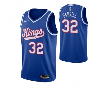 Men's Sacramento Kings #32 Wenyen Gabriel Blue 2019-20 Hardwood Classics Jersey