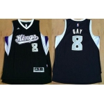 Men's Sacramento Kings #8 Rudy Gay Revolution 30 Swingman New Black Jersey