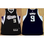 Men's Sacramento Kings #9 Rajon Rondo Revolution 30 Swingman New Black Jersey