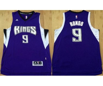 Men's Sacramento Kings #9 Rajon Rondo Revolution 30 Swingman New Purple Jersey