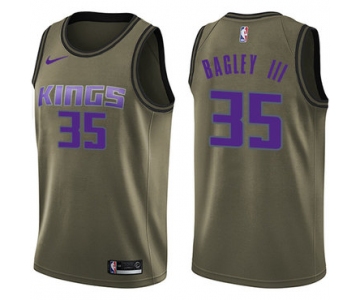 Nike Sacramento Kings #35 Marvin Bagley III Green NBA Swingman Salute to Service Jersey