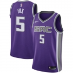 Nike Sacramento Kings #5 De'Aaron Fox Purple NBA Swingman Icon Edition Jersey