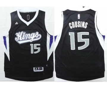 Sacramento Kings #15 DeMarcus Cousins Revolution 30 Swingman 2014 New Black Jersey