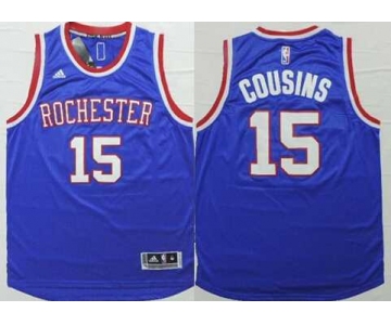 Sacramento Kings #15 DeMarcus Cousins Revolution 30 Swingman 2014 New Blue Jersey