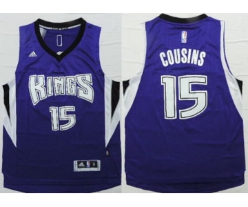 Sacramento Kings #15 DeMarcus Cousins Revolution 30 Swingman 2014 New Purple Jersey