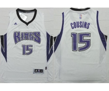 Sacramento Kings #15 DeMarcus Cousins Revolution 30 Swingman 2014 New White Jersey