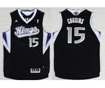 Sacramento Kings #15 DeMarcus Cousins Revolution 30 Swingman Black Jersey