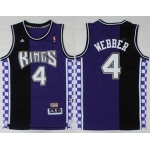 Sacramento Kings #4 Chris Webber Hardwood Classic Purple Swingman Throwback Jersey