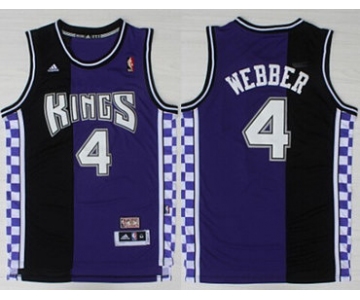 Sacramento Kings #4 Chris Webber Hardwood Classic Purple Swingman Throwback Jersey