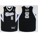 Sacramento Kings #8 Rudy Gay Revolution 30 Swingman Black Jersey