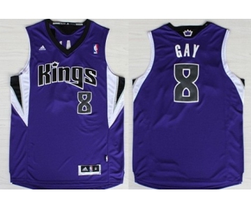 Sacramento Kings #8 Rudy Gay Revolution 30 Swingman Purple Jersey