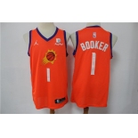 Men Phoenix Suns 1 Booker Orange Game 2021 NBA Jersey