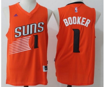 Men's Phoenix Suns #1 Devin Booker Orange Stitched NBA adidas Revolution 30 Swingman Jersey