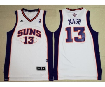 Men's Phoenix Suns #13 Steve Nash White Stitched NBA Adidas Revolution 30 Swingman Jersey