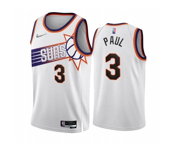 Men's Phoenix Suns #3 Chris Paul 2022-23 White 75th Anniversary Association Edition Stitched Jersey