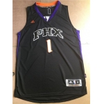 Men's Phoenix Suns Booker adidas Black Swingman Alternate Jersey