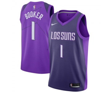 Nike Phoenix Suns #1 Devin Booker Purple NBA Swingman City Edition Jersey
