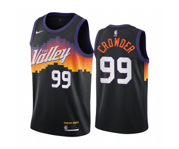 Nike Suns #99 Jae Crowder Black NBA Swingman 2020-21 City Edition Jersey